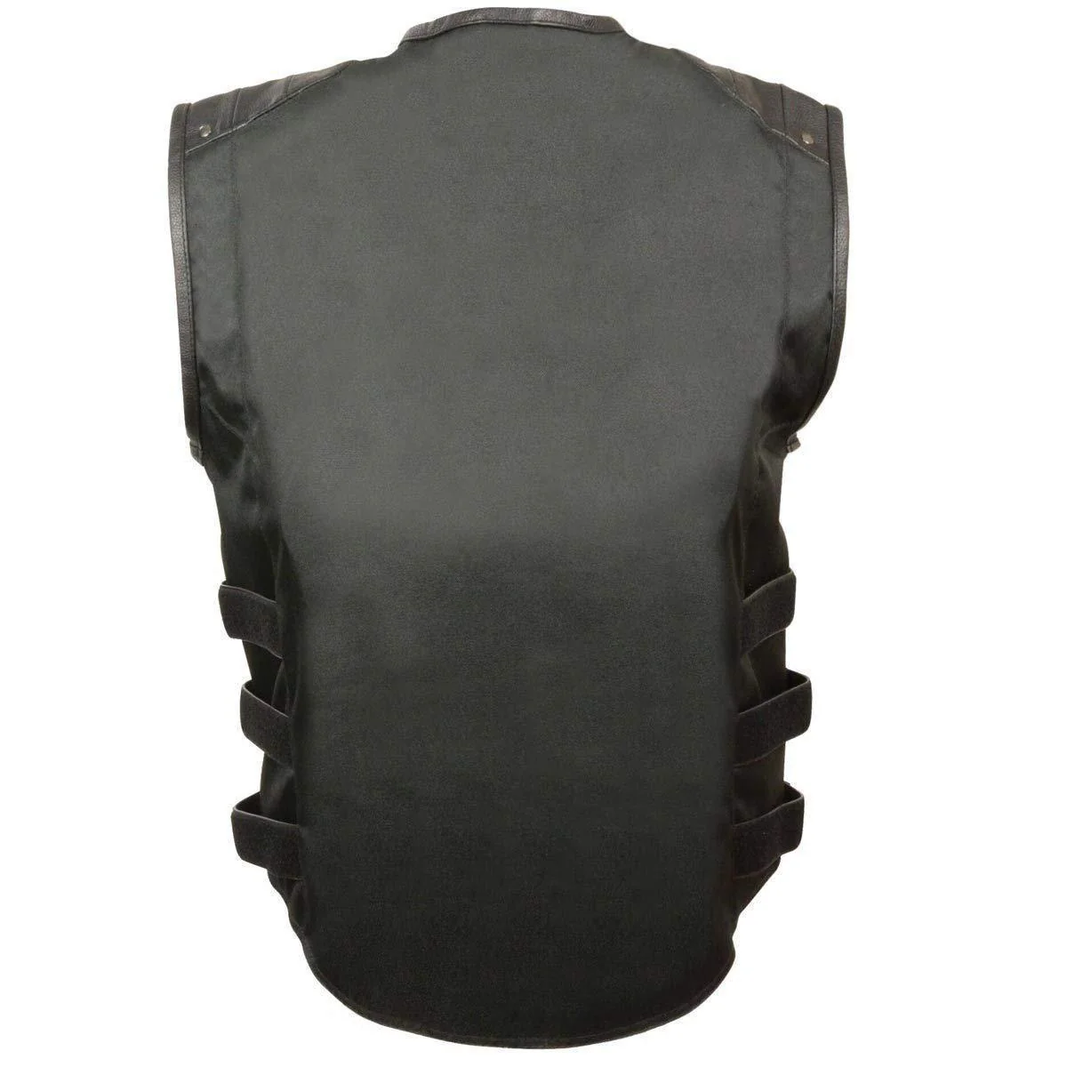 Milwaukee Leather MPM3300 Men's Black Zipper Front Assault Textile Vest - Image 2