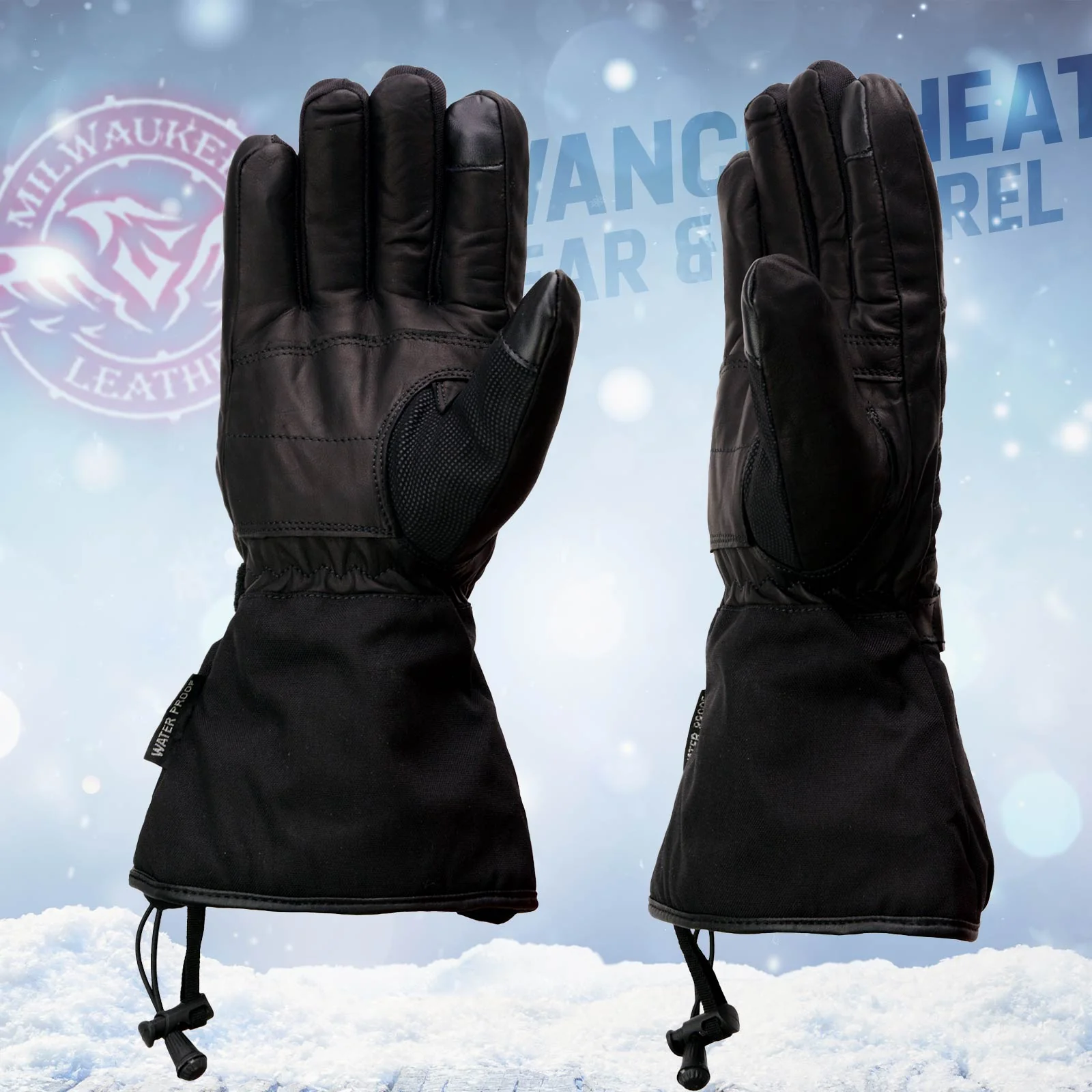 Milwaukee Leather MG17501SET Men’s Heated Black Leather/Textile Winter Gloves /Harness Wire and i-Touch - Image 10
