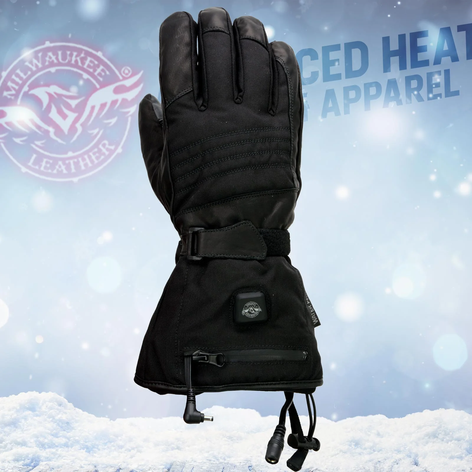 Milwaukee Leather MG17501SET Men’s Heated Black Leather/Textile Winter Gloves /Harness Wire and i-Touch - Image 13