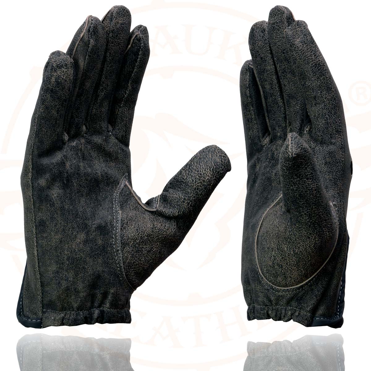 Milwaukee Leather MG7507 Men's Grey Perforated Leather Full Finger Motorcycle Hand Gloves W/ Breathable ‘Open Knuckle’ - Image 9