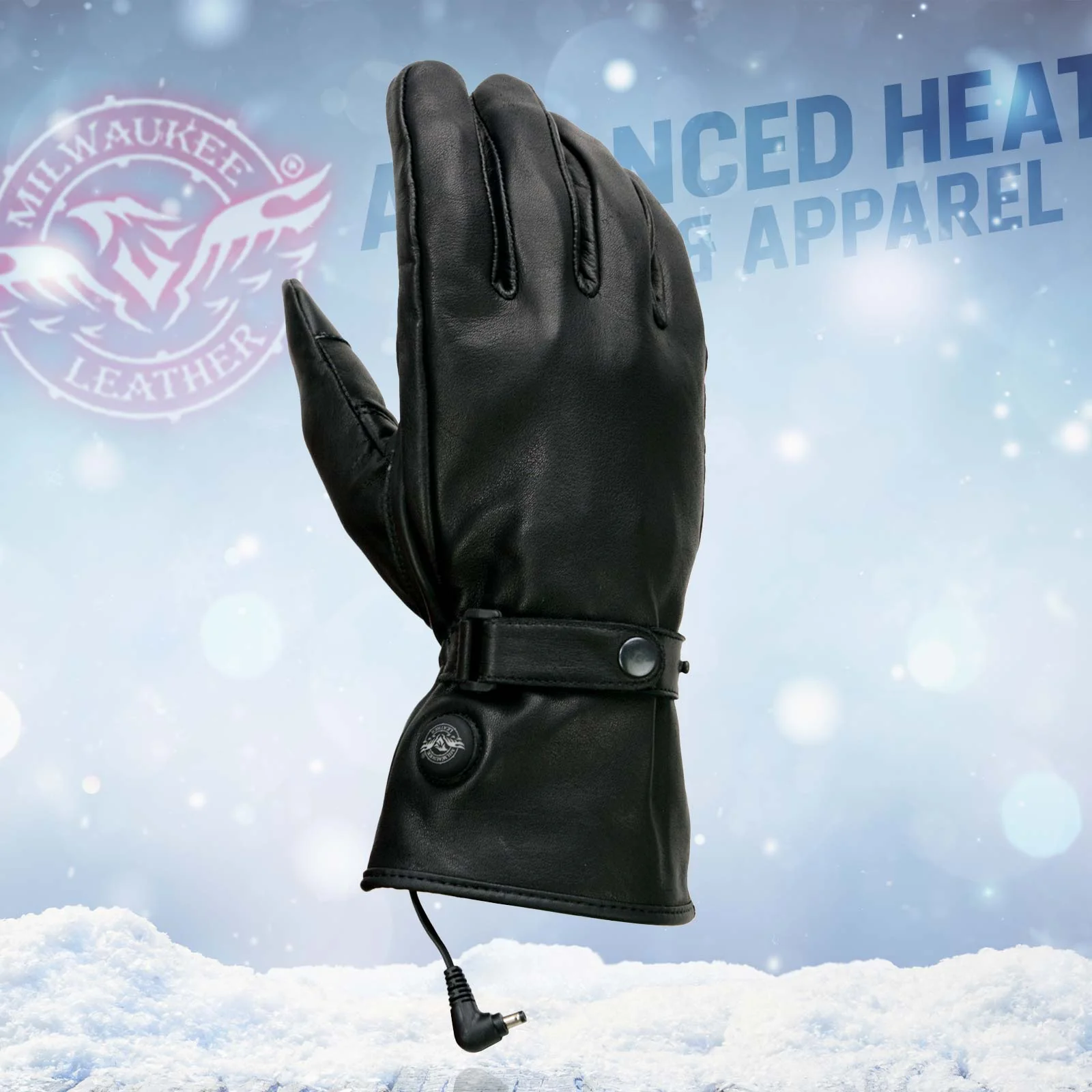Milwaukee Leather MG7519SET Men’s Black Leather Heated Winter Gloves for Motorcycle Ski Hiking & i-Touch - Image 14