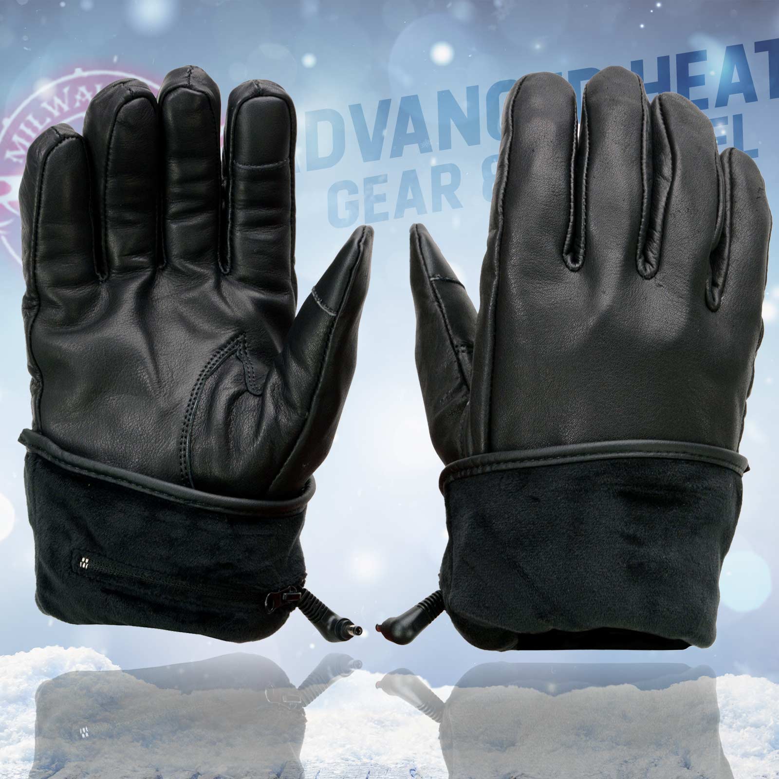 Milwaukee Leather MG7519SET Men’s Black Leather Heated Winter Gloves for Motorcycle Ski Hiking & i-Touch - Image 15