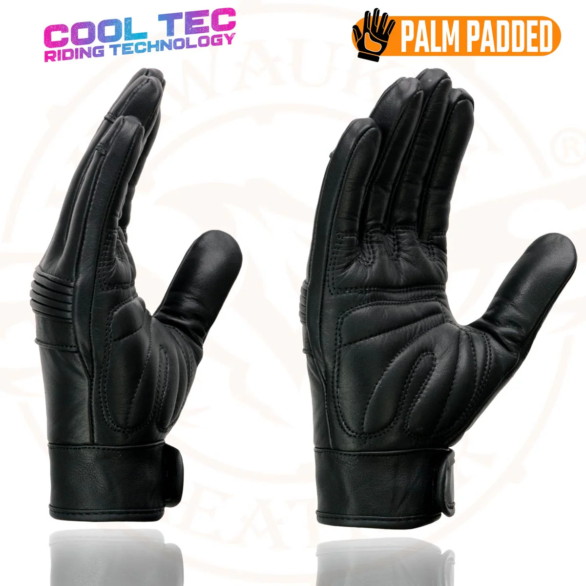 Milwaukee Leather MG7536 Men's Black Leather Gel Palm Motorcycle Gloves w/ Flex Knuckles and Cool-Tec Treatment - Image 5