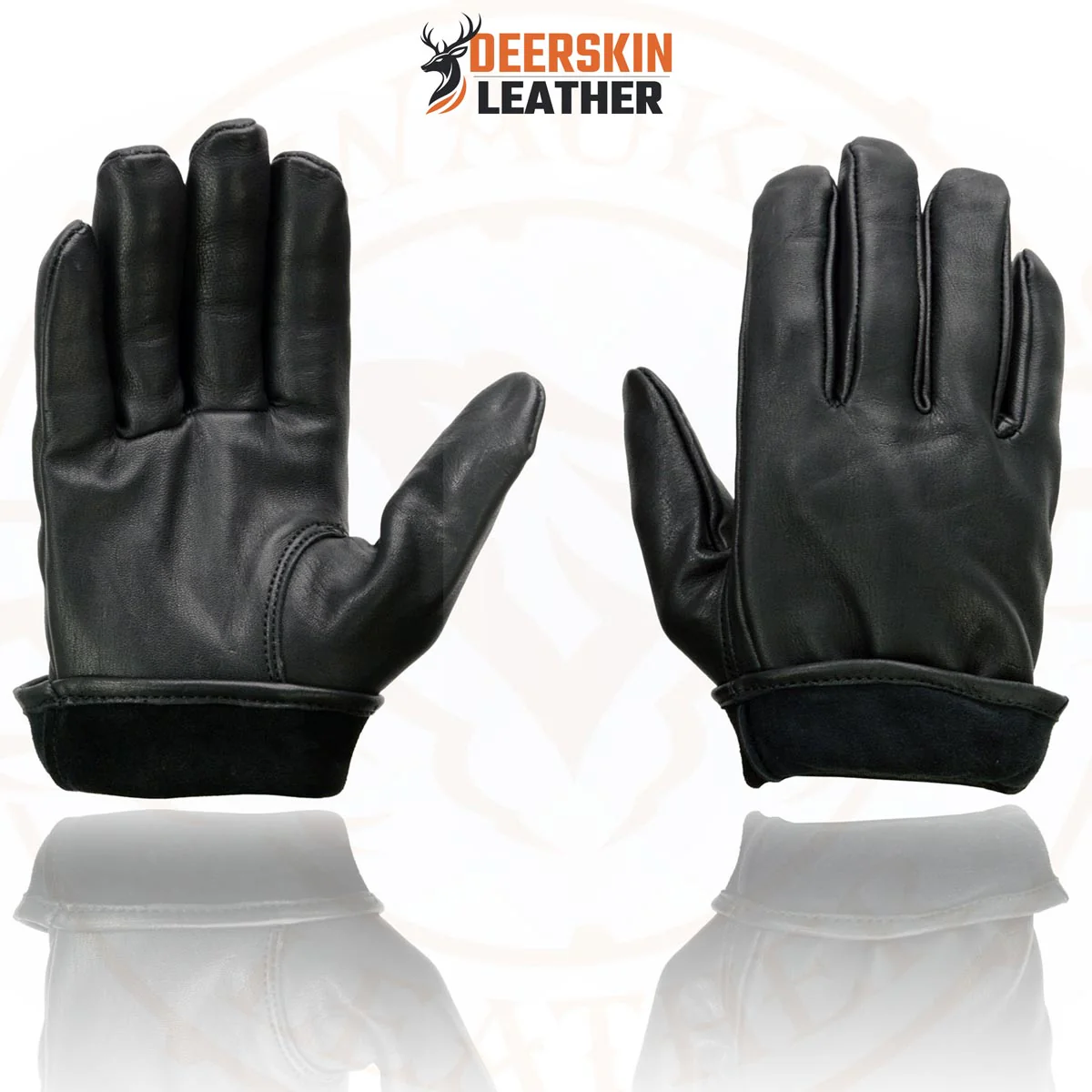 Milwaukee Leather MG7595 Men's Black Deerskin Unlined Motorcycle Gloves w/ Cinch Wrist Closure - Image 9