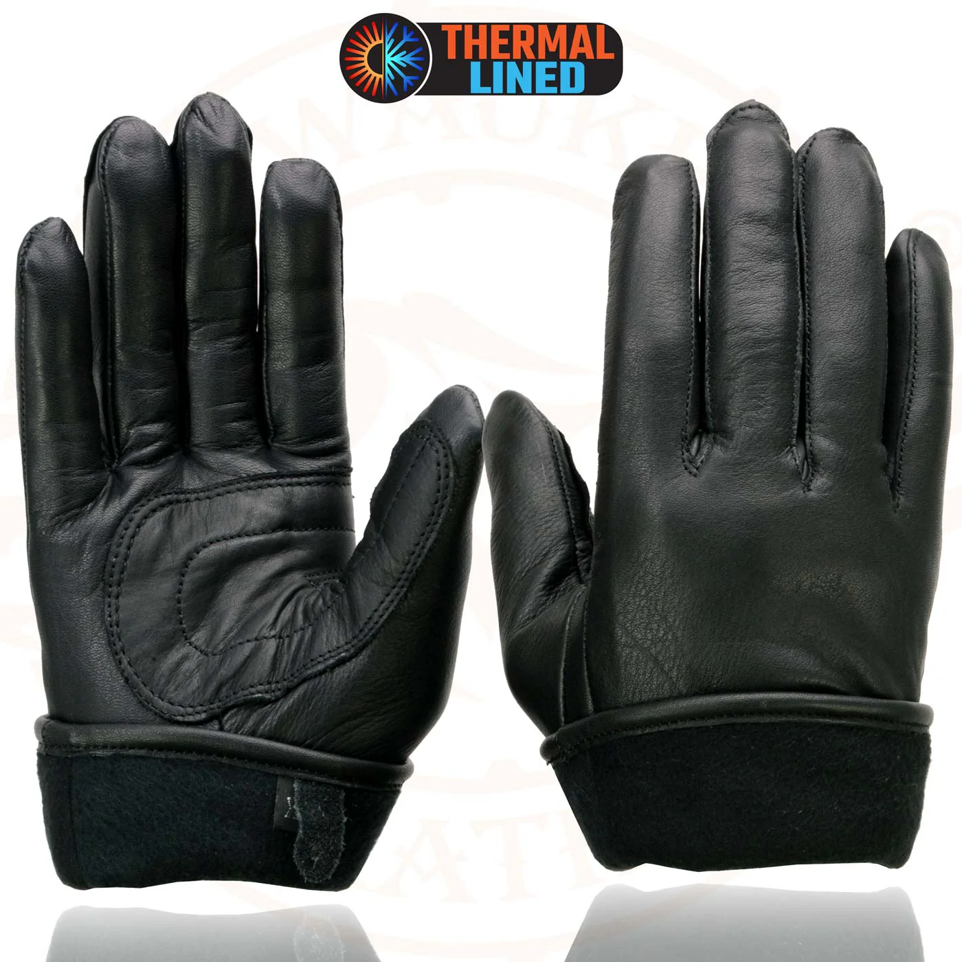 Milwaukee Leather MG7715 Women's Black Leather Thermal Lined Motorcycle Gloves w/ Cinch Wrist Closure - Image 8