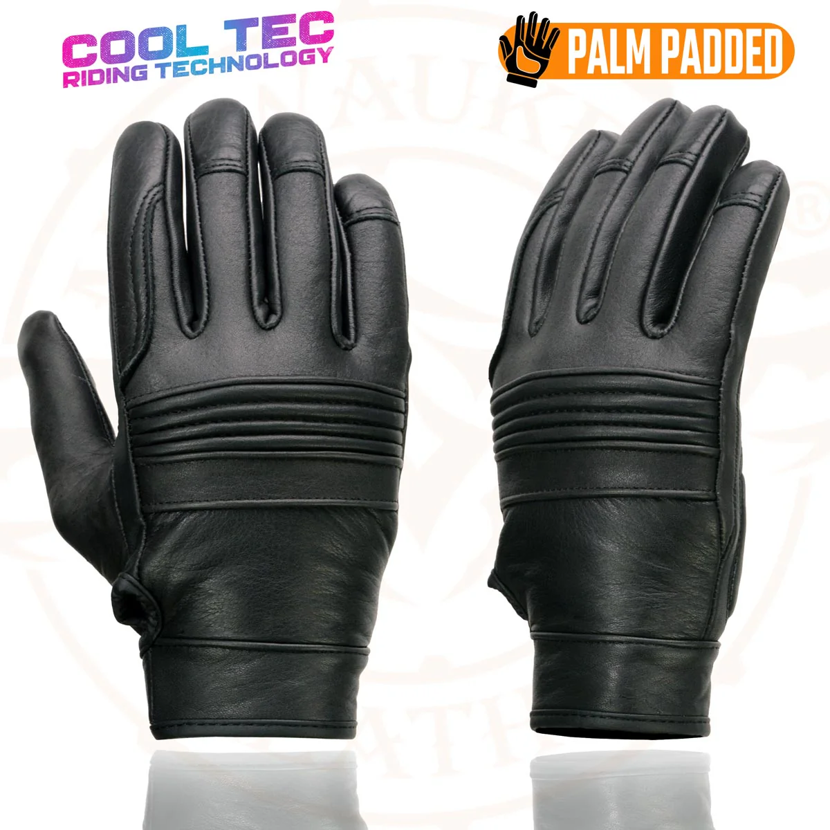 Milwaukee Leather MG7736 Women's Black Leather Gel Palm Motorcycle Gloves w/ Flex Knuckles and Cool-Tec Treatement - Image 5