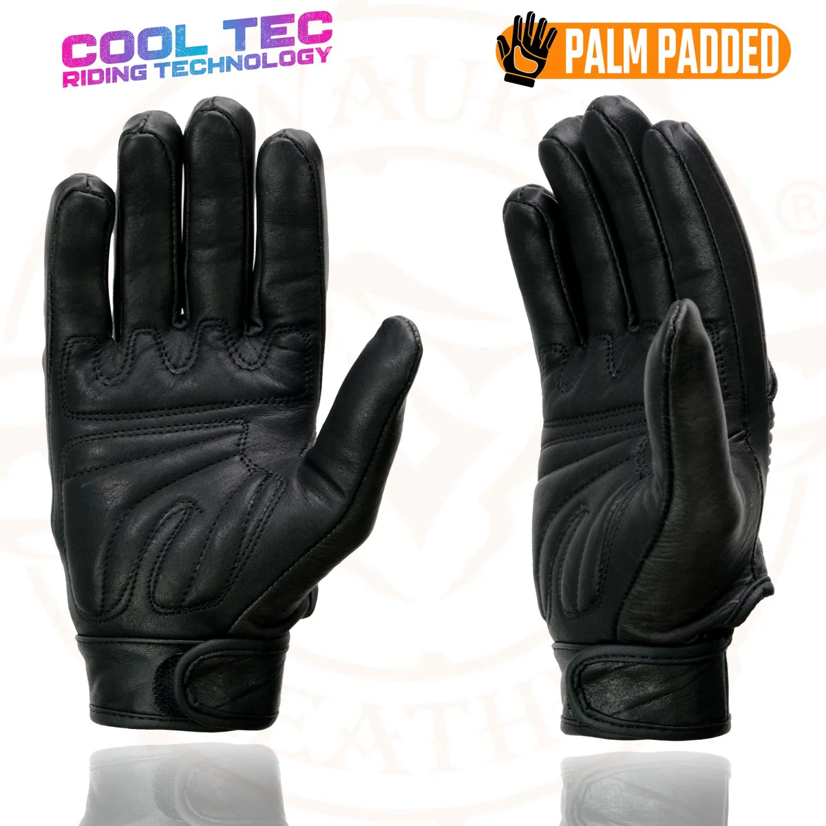 Milwaukee Leather MG7736 Women's Black Leather Gel Palm Motorcycle Gloves w/ Flex Knuckles and Cool-Tec Treatement - Image 7