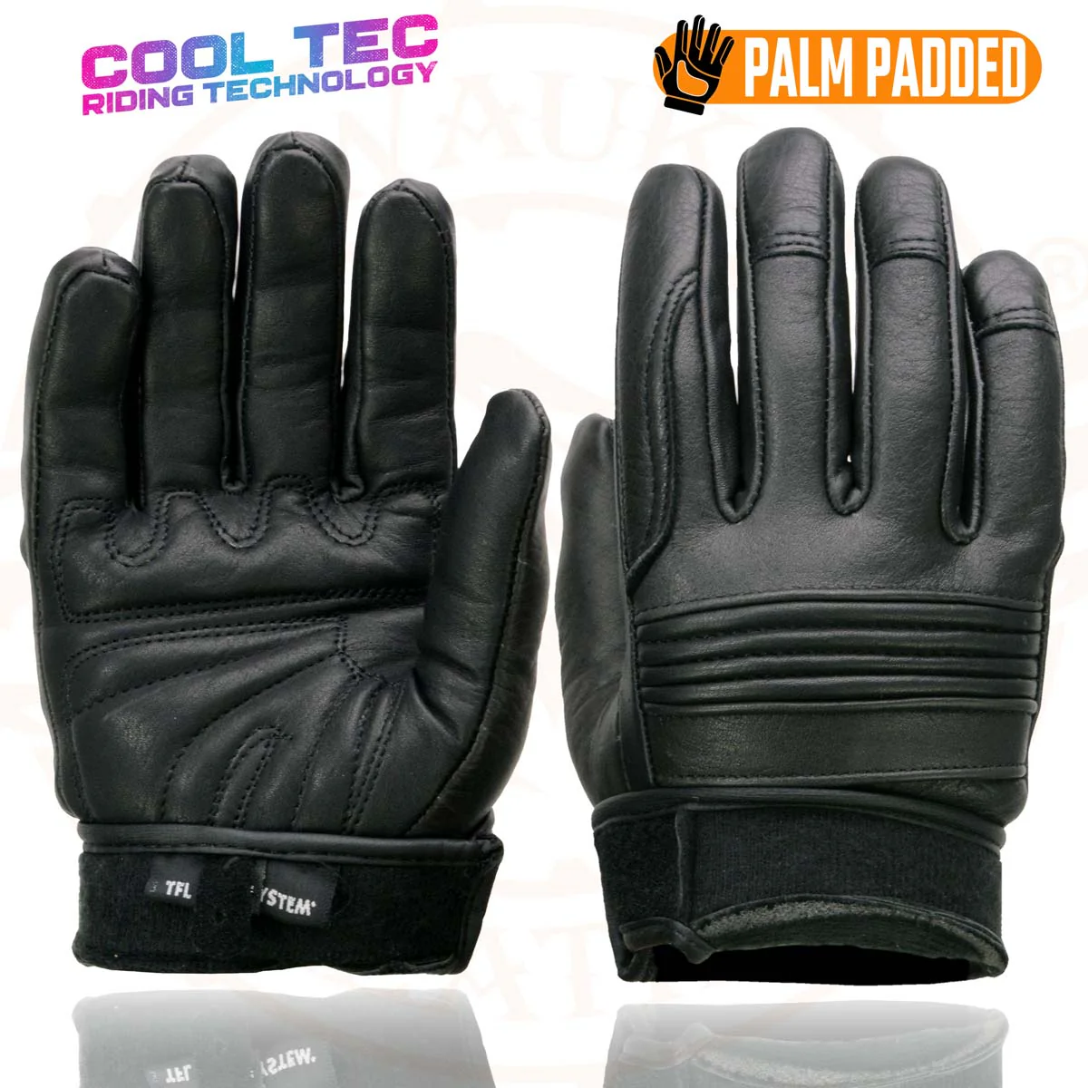 Milwaukee Leather MG7736 Women's Black Leather Gel Palm Motorcycle Gloves w/ Flex Knuckles and Cool-Tec Treatement - Image 9