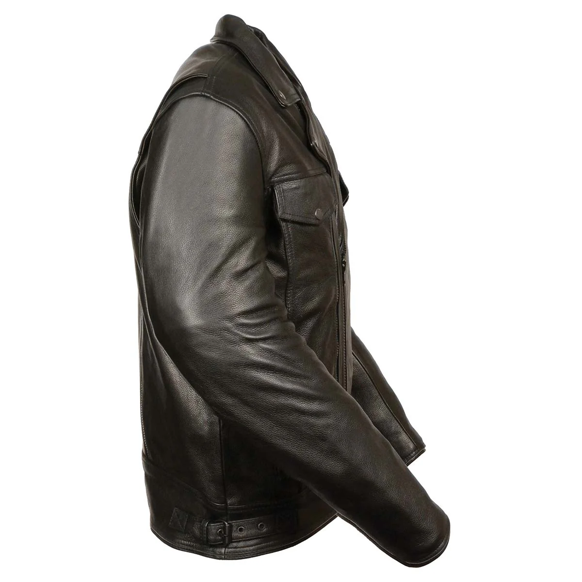 Milwaukee Leather ML1018 Men's Black Motorcycle Jacket with Utility Pockets - Image 5