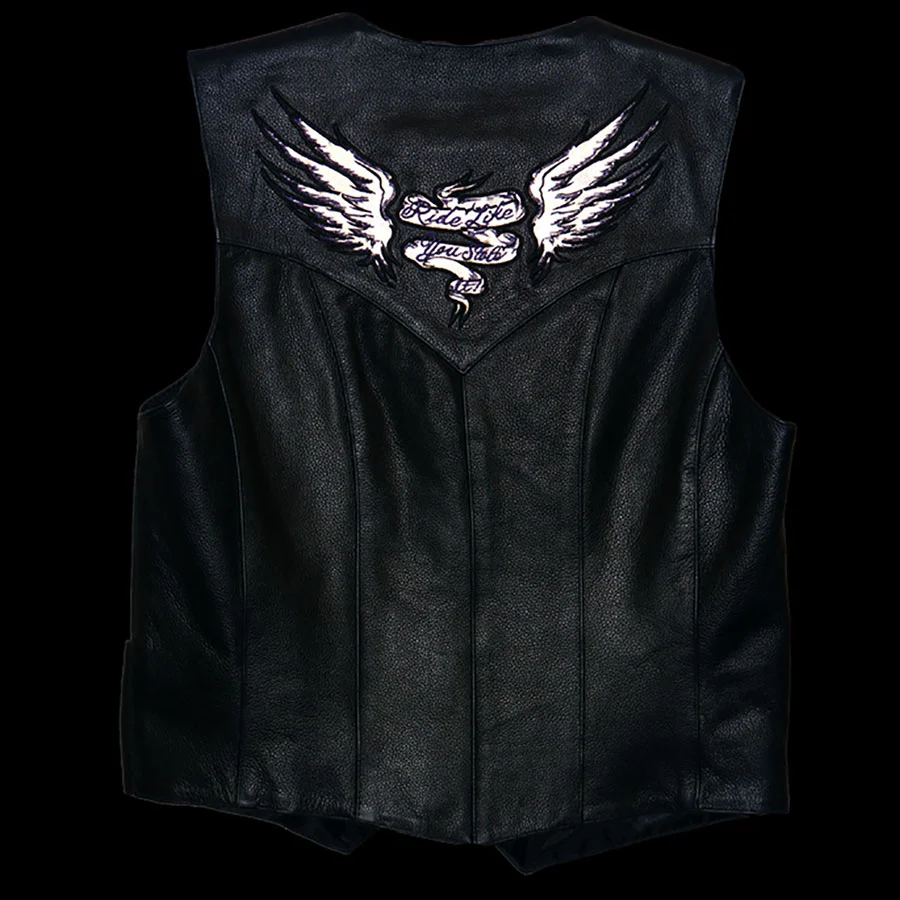 Milwaukee Leather ML1294 Ladies Black ‘Ride Like You Stole It’ Embroidered Vest - Image 3