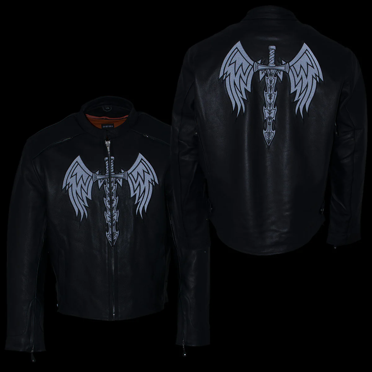 Milwaukee Leather ML2056 Men's 'Cross Sword’ Leather Moto Jacket - Image 3