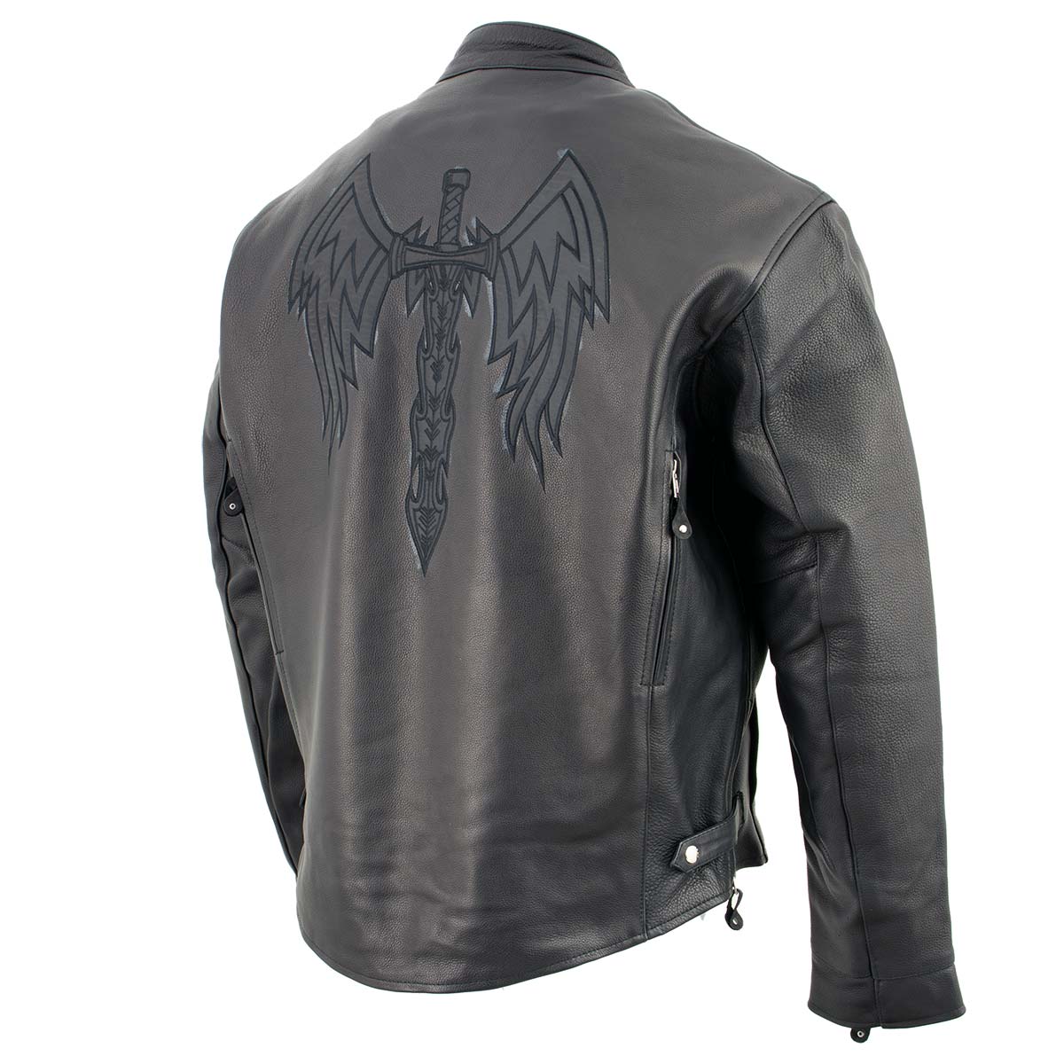 Milwaukee Leather ML2056 Men's 'Cross Sword’ Leather Moto Jacket - Image 4