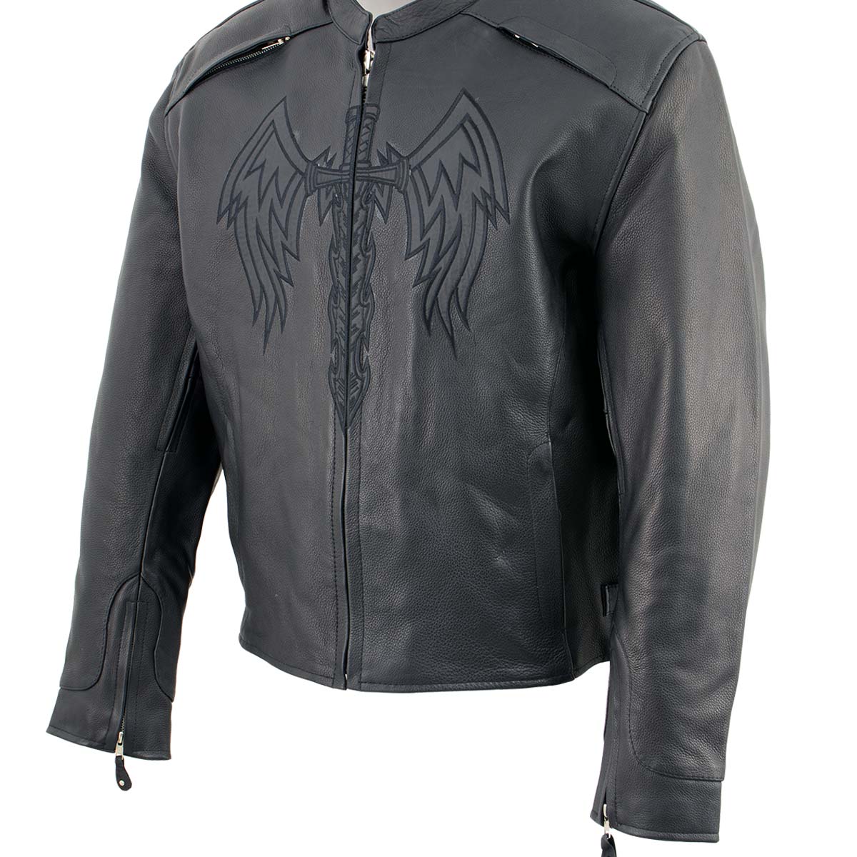 Milwaukee Leather ML2056 Men's 'Cross Sword’ Leather Moto Jacket - Image 5