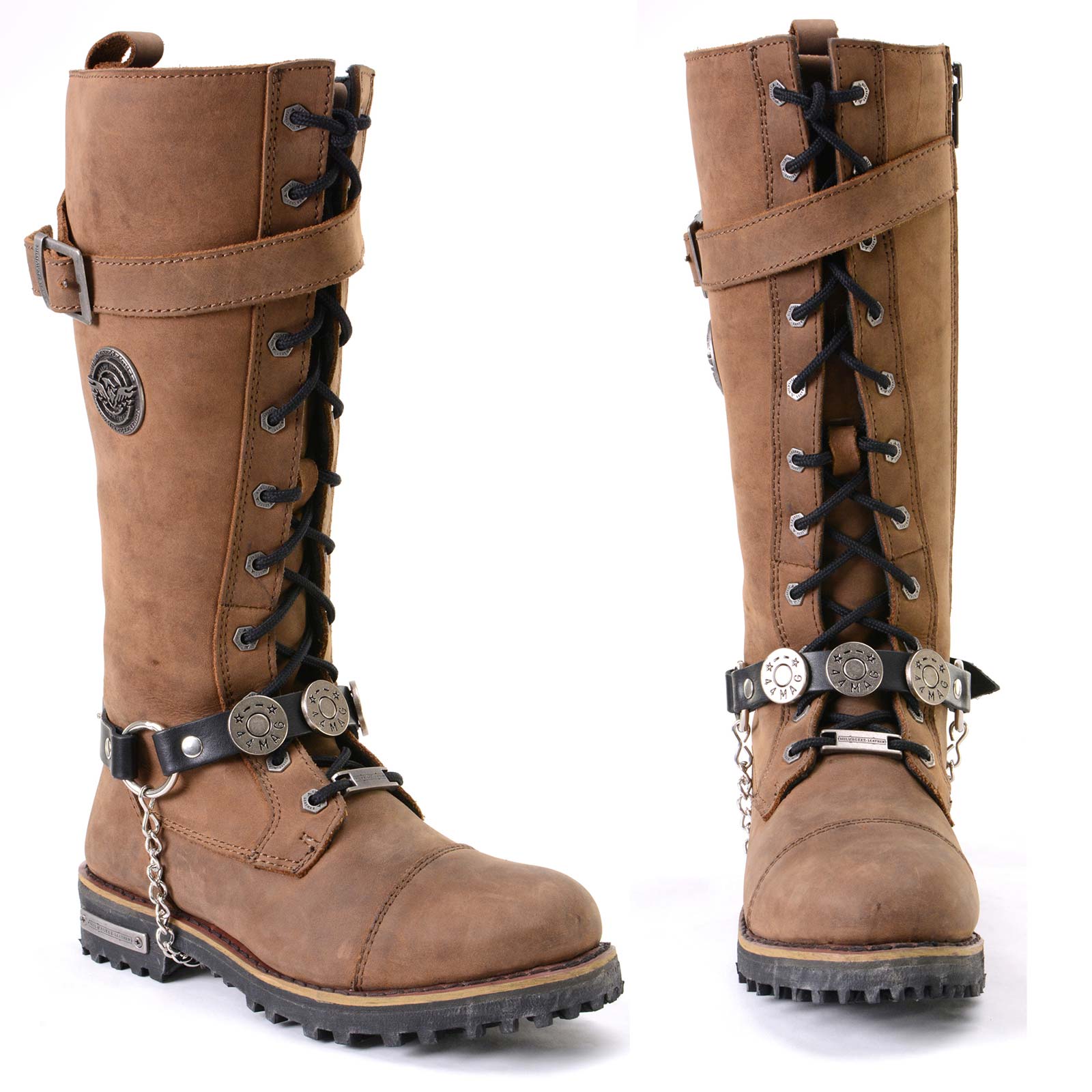 Milwaukee Leather Silver 44 MAG Medallion Boot Chain with Adjustable Strap - MLA3004 - Image 6