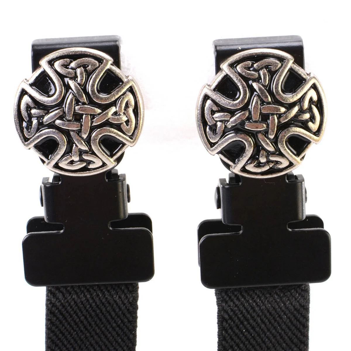 Milwaukee Leather MLA4012 Motorcycle Biker Celtic Circle Emblem Elastic Bungee Clips for Chaps or Pants (Set of 2) - Image 2