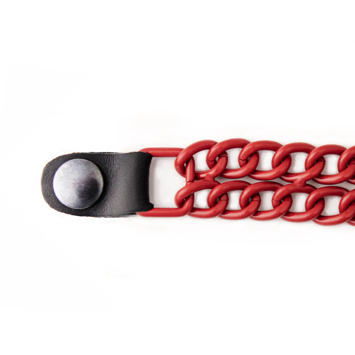 Milwaukee Leather MLA6092 Red 4 Inch 4-PCS Vest Extender Set - Double Chrome Chains w/ Genuine Leather - Image 3