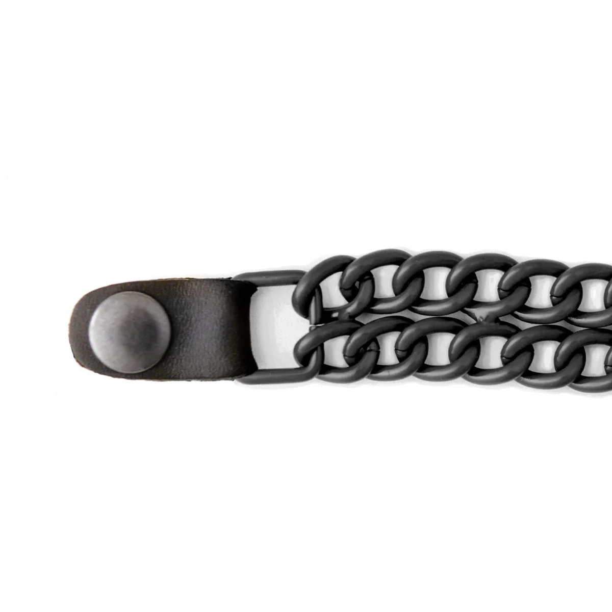 Milwaukee Leather MLA6095 Black 4 Inch 4-PCS Vest Extender Set - Double Chrome Chains w/ Genuine Leather - Image 3