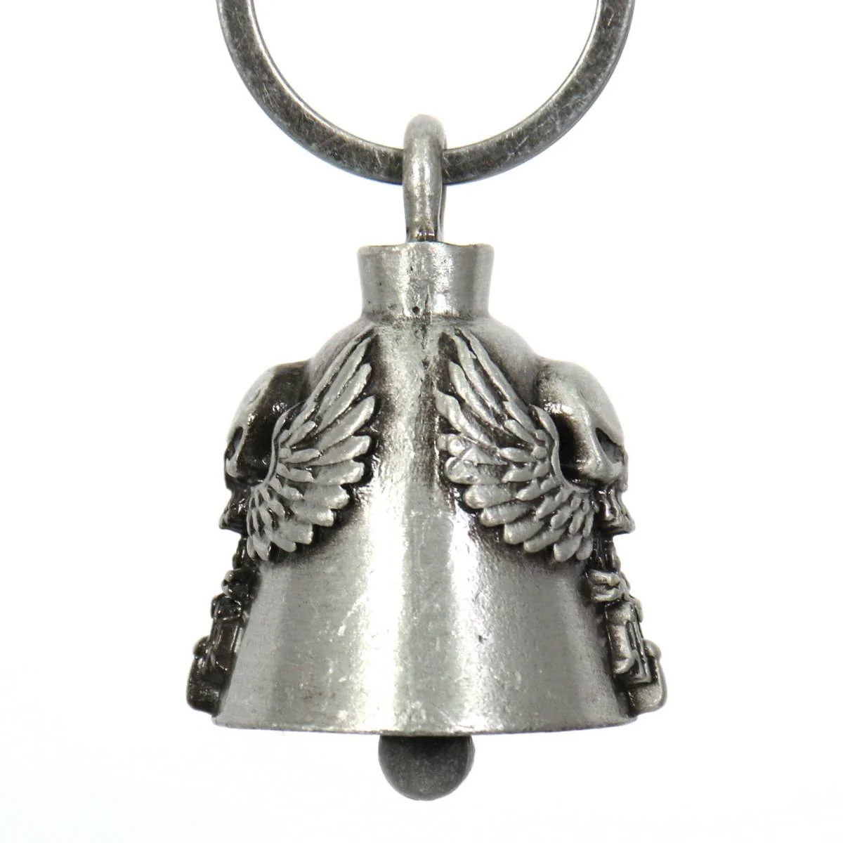 Milwaukee Leather MLB9013 'Angel Skull Biker' Motorcycle Good Luck Bell | Key Chain Accessory for Bikers - Image 3