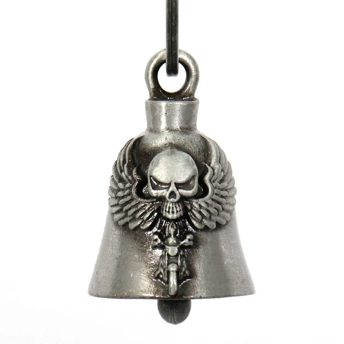Milwaukee Leather MLB9013 'Angel Skull Biker' Motorcycle Good Luck Bell | Key Chain Accessory for Bikers - Image 4