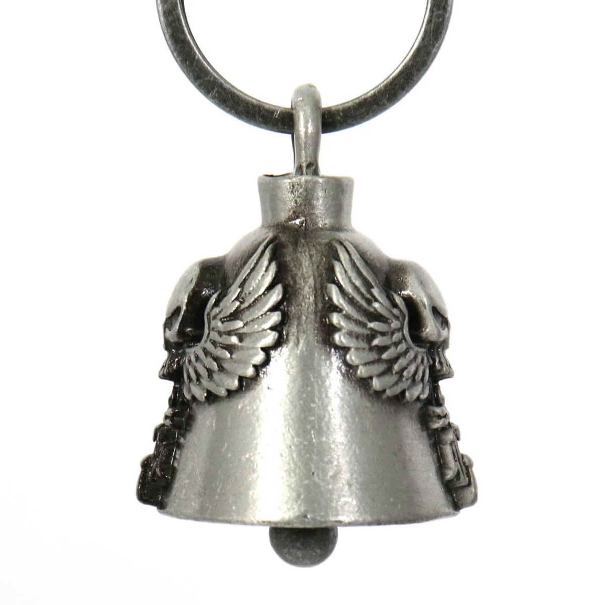 Milwaukee Leather MLB9013 'Angel Skull Biker' Motorcycle Good Luck Bell | Key Chain Accessory for Bikers - Image 5