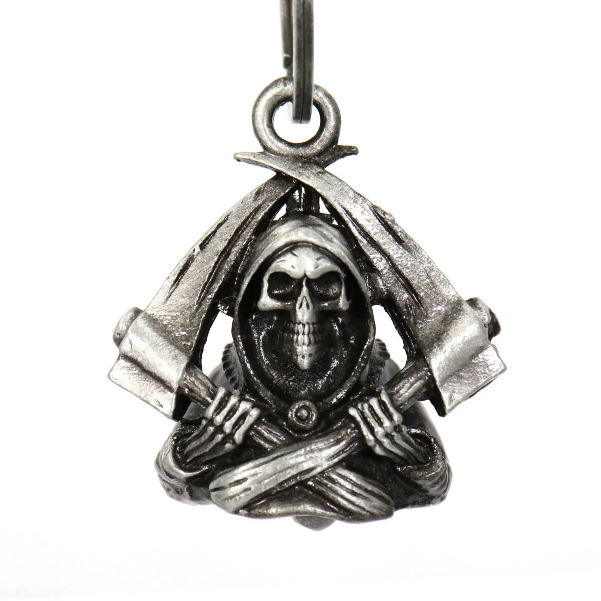 Milwaukee Leather MLB9026 'Grim Reaper' Motorcycle Good Luck Bell | Key Chain Accessory for Bikers - Image 2