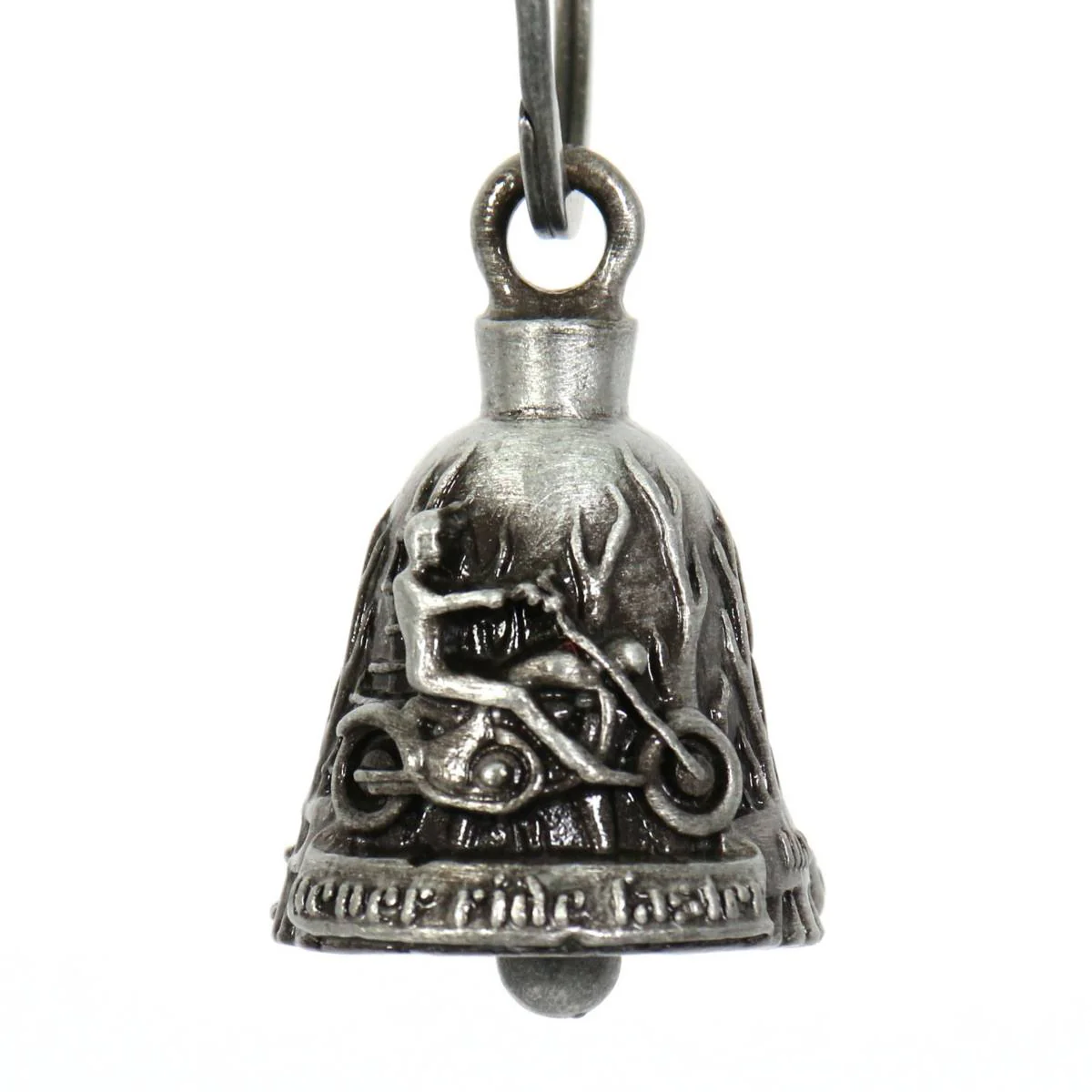 Milwaukee Leather MLB9030 'Rider and Angel' Motorcycle Good Luck Bell | Key Chain Accessory for Bikers - Image 2