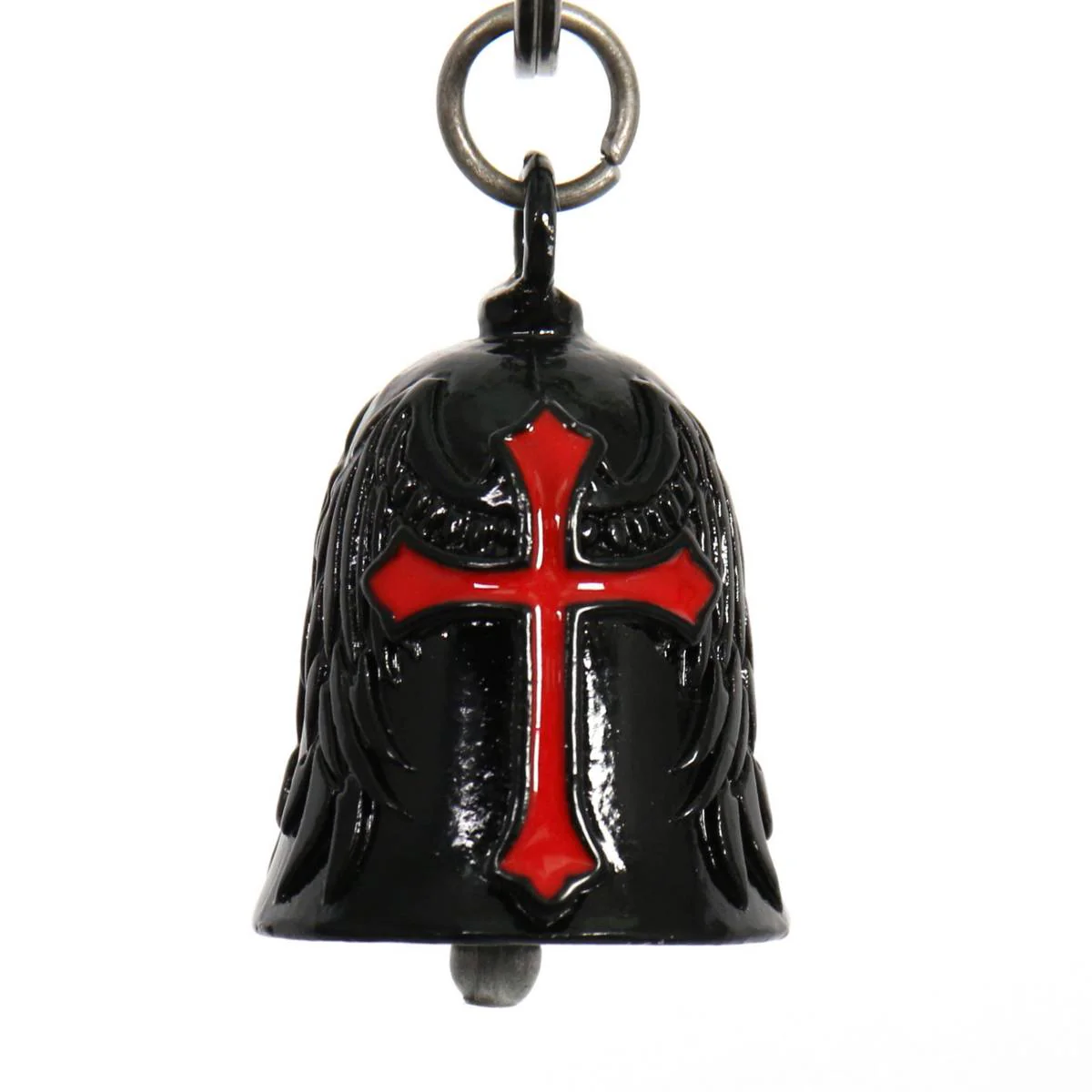 Milwaukee Leather MLB9033 Black 'Red Cross' Motorcycle Good Luck Bell | Key Chain Accessory for Bikers - Image 4