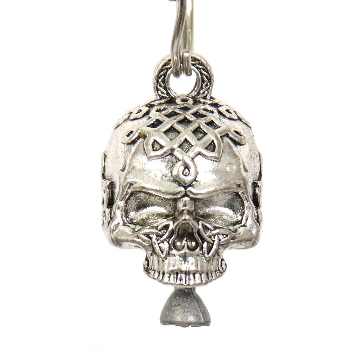 Milwaukee Leather MLB9037 'Male Sugar Skull' Motorcycle Good Luck Bell | Key Chain Accessory for Bikers - Image 2