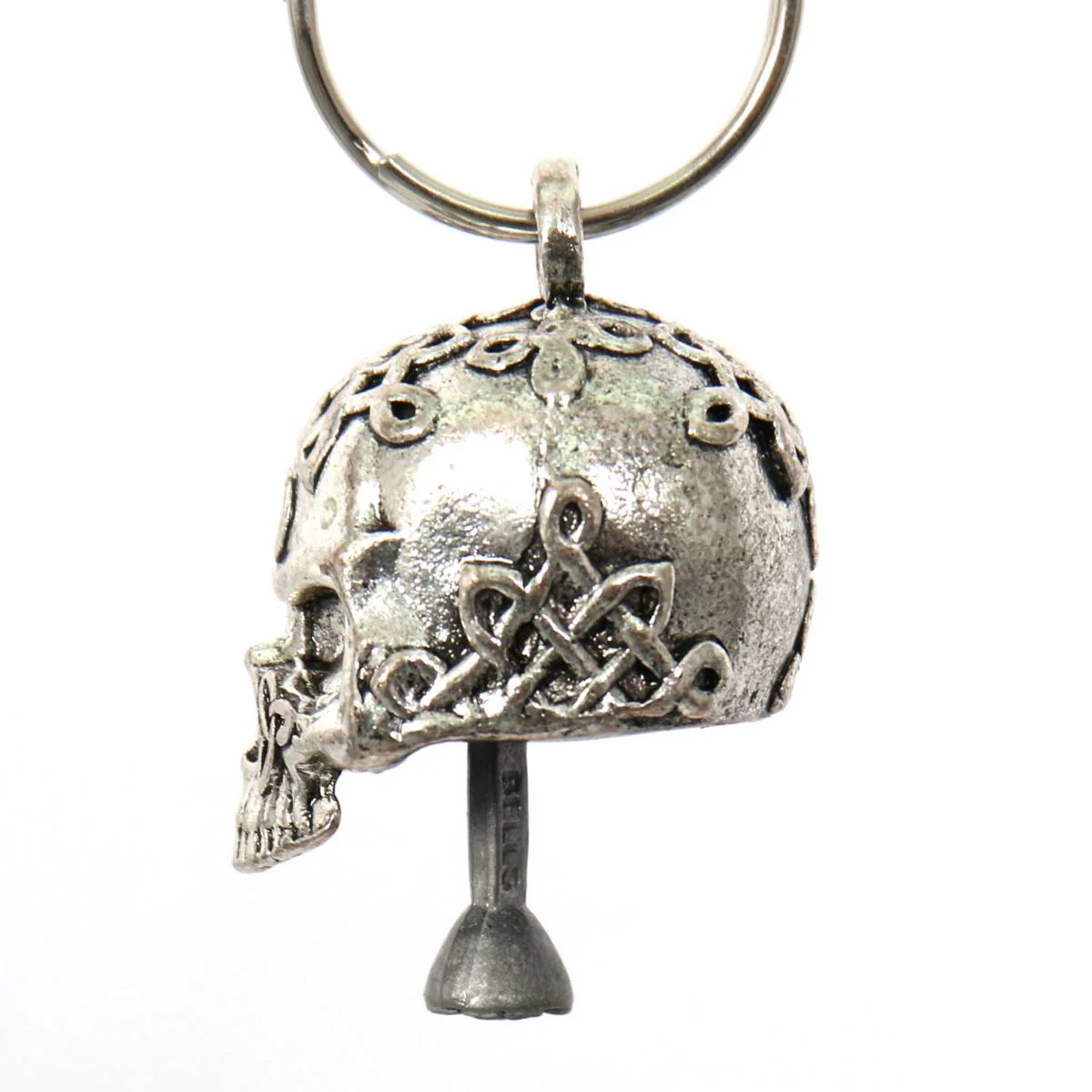 Milwaukee Leather MLB9037 'Male Sugar Skull' Motorcycle Good Luck Bell | Key Chain Accessory for Bikers - Image 5