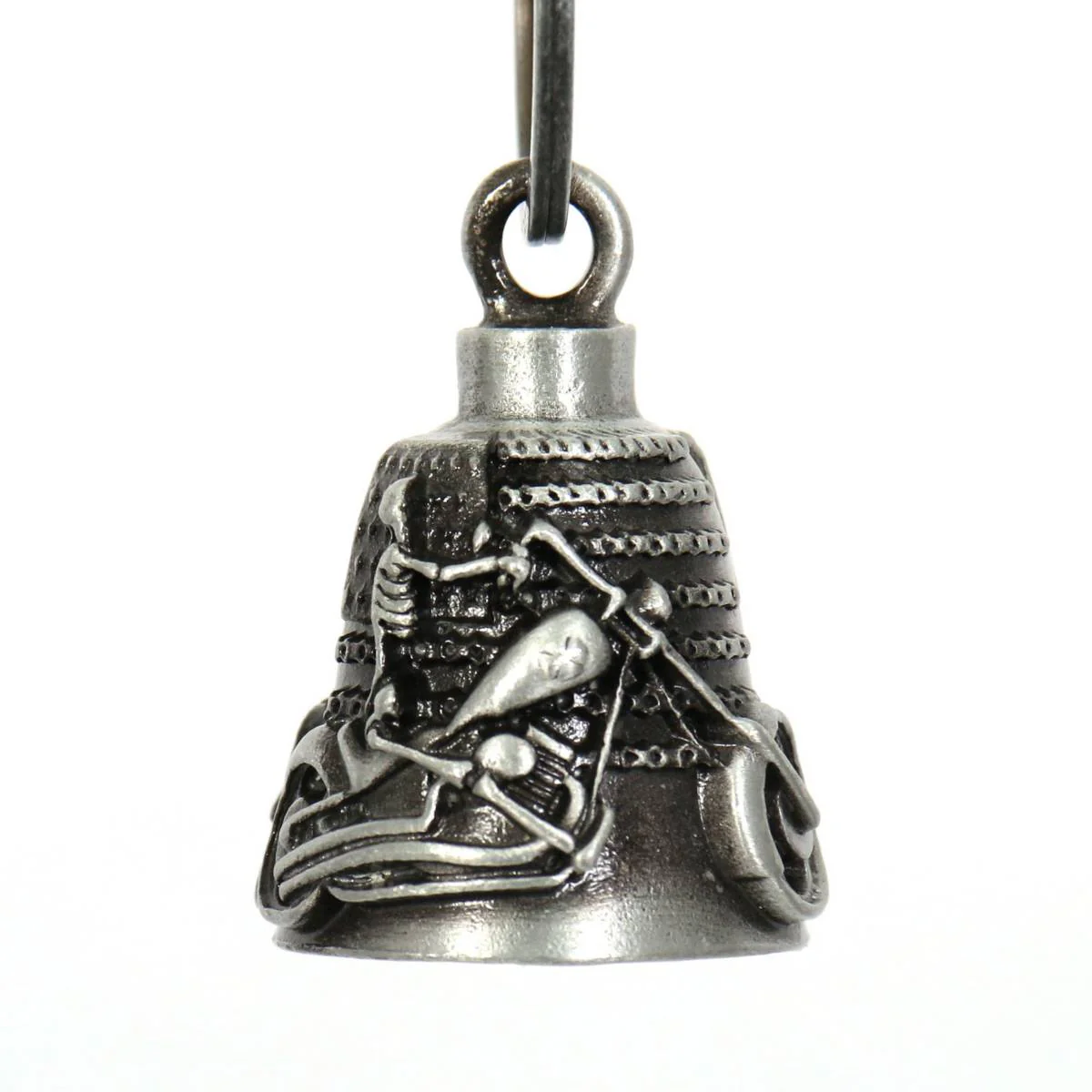 Milwaukee Leather MLB9043 'Chopper with USA Flag' Motorcycle Good Luck Bell | Key Chain Accessory for Bikers - Image 2