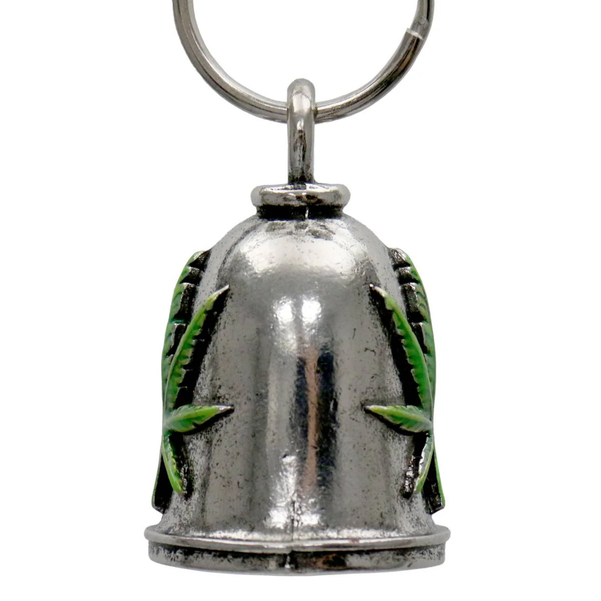 Milwaukee Leather MLB9059 Pot Leaf Motorcycle Good Luck Bell w/ Key Ring-Key Chain Accessory for Bikers - Image 3