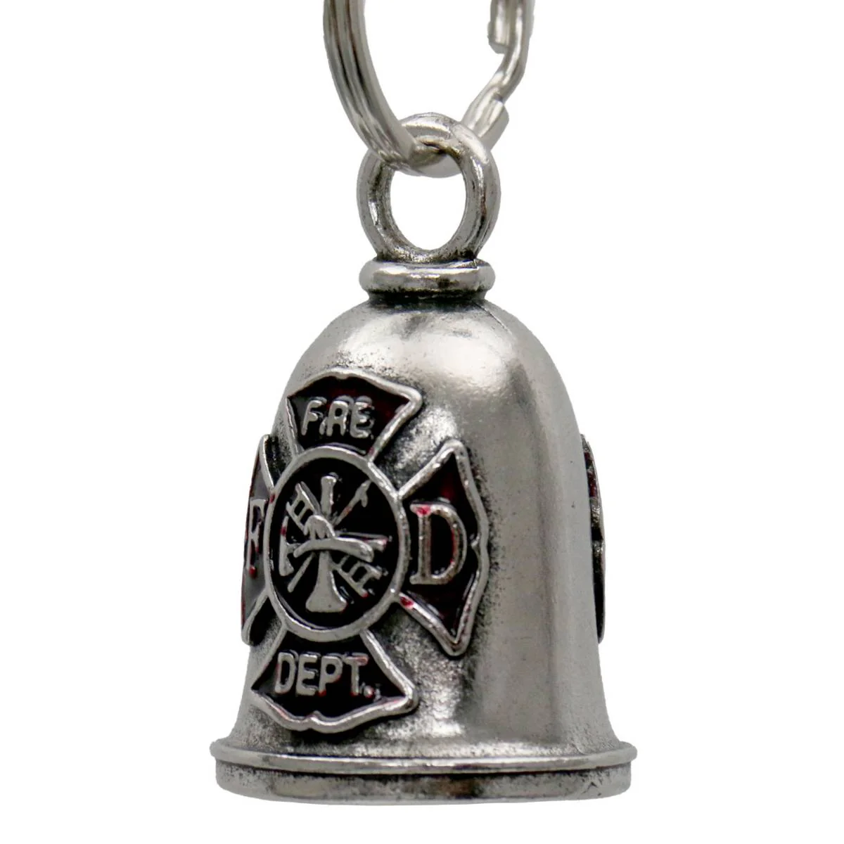Milwaukee Leather MLB9061 Fire Dept Motorcycle Good Luck Bell w/ Key Ring-Key Chain Accessory for Bikers - Image 2