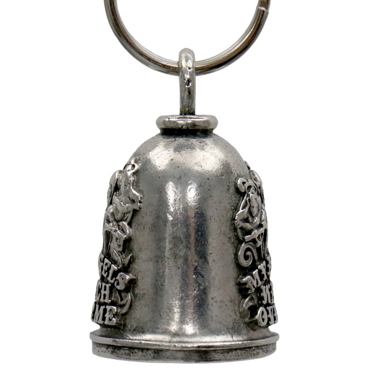 Milwaukee Leather MLB9069 Angel Over Me Motorcycle Good Luck Bell w/ Key Ring-Key Chain Accessory for Bikers - Image 3