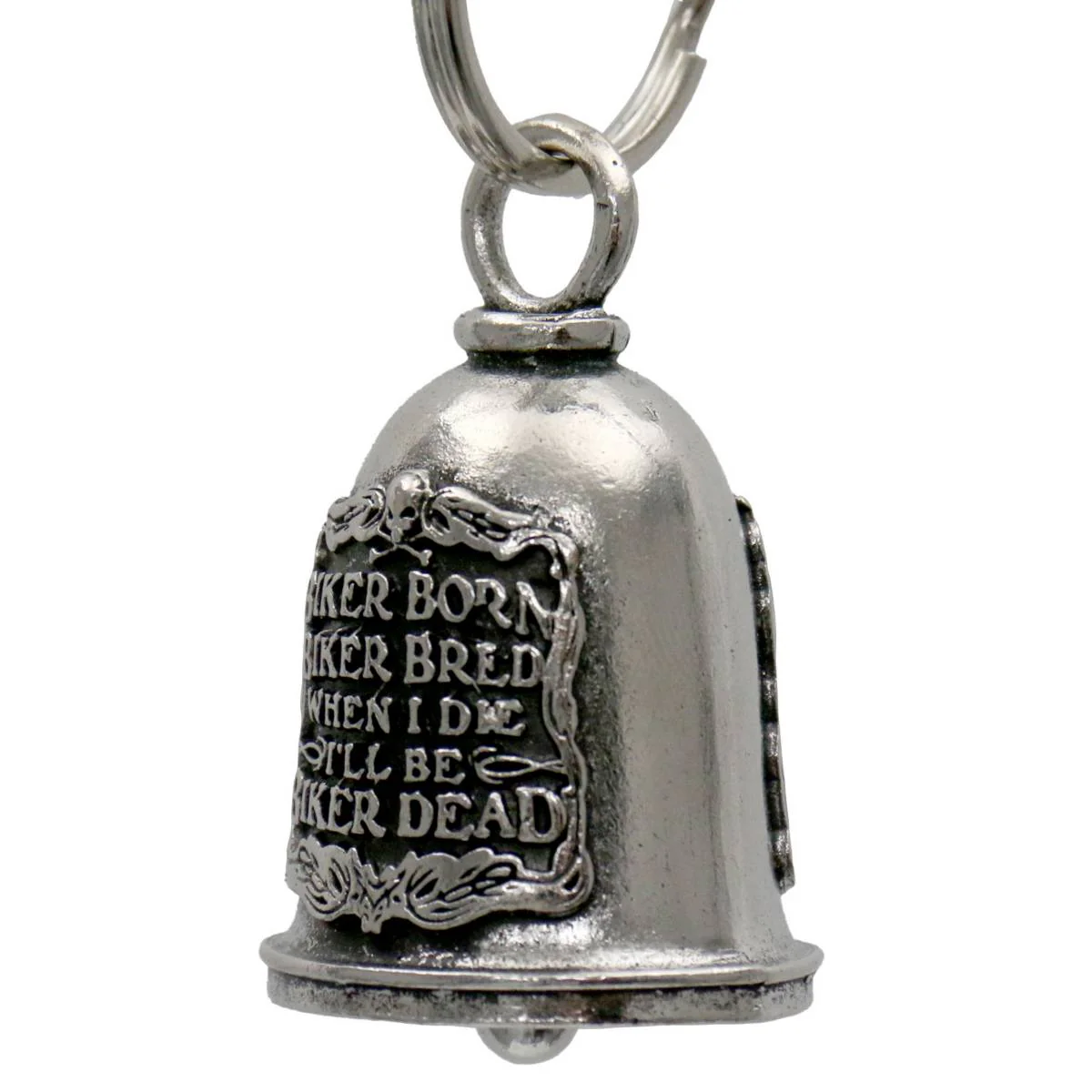 Milwaukee Leather MLB9073 Biker Born Motorcycle Good Luck Bell w/ Key Ring-Key Chain Accessory for Bikers - Image 2