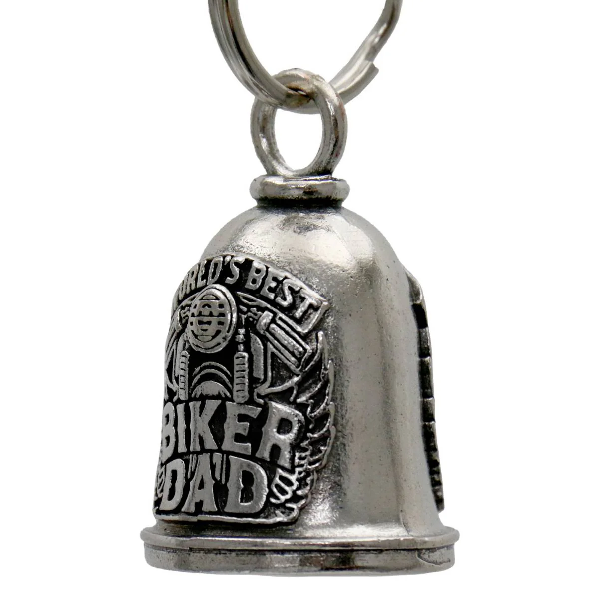 Milwaukee Leather MLB9074 Biker Dad Motorcycle Good Luck Bell w/ Key Ring-Key Chain Accessory for Bikers - Image 2