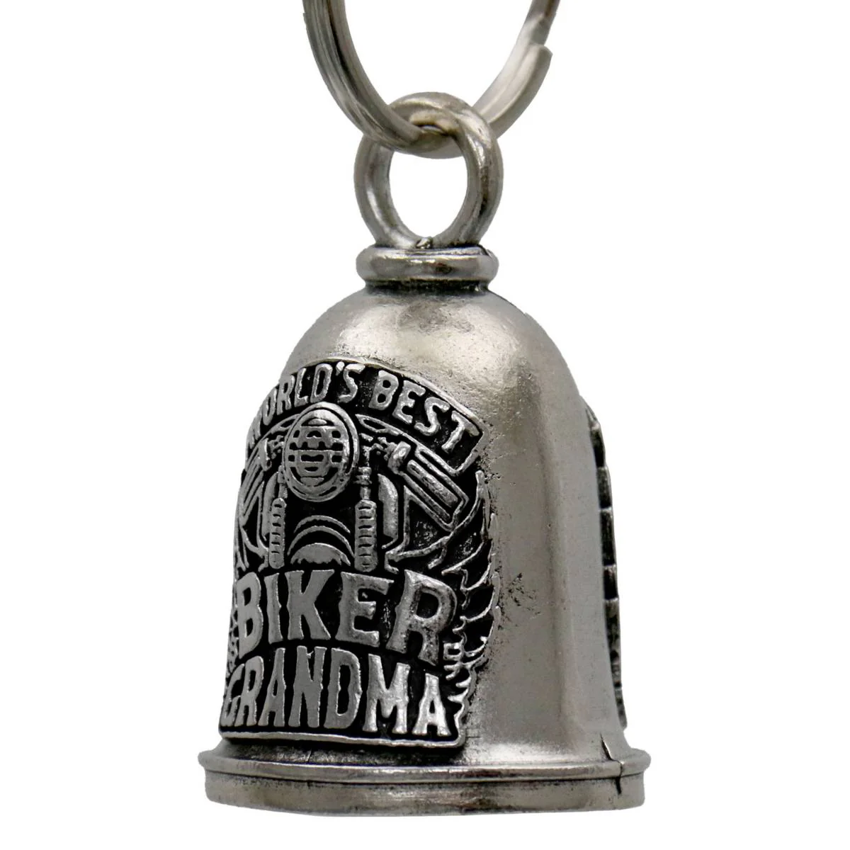 Milwaukee Leather MLB9075 Biker Grandma Motorcycle Good Luck Bell w/ Key Ring-Key Chain Accessory for Bikers - Image 2