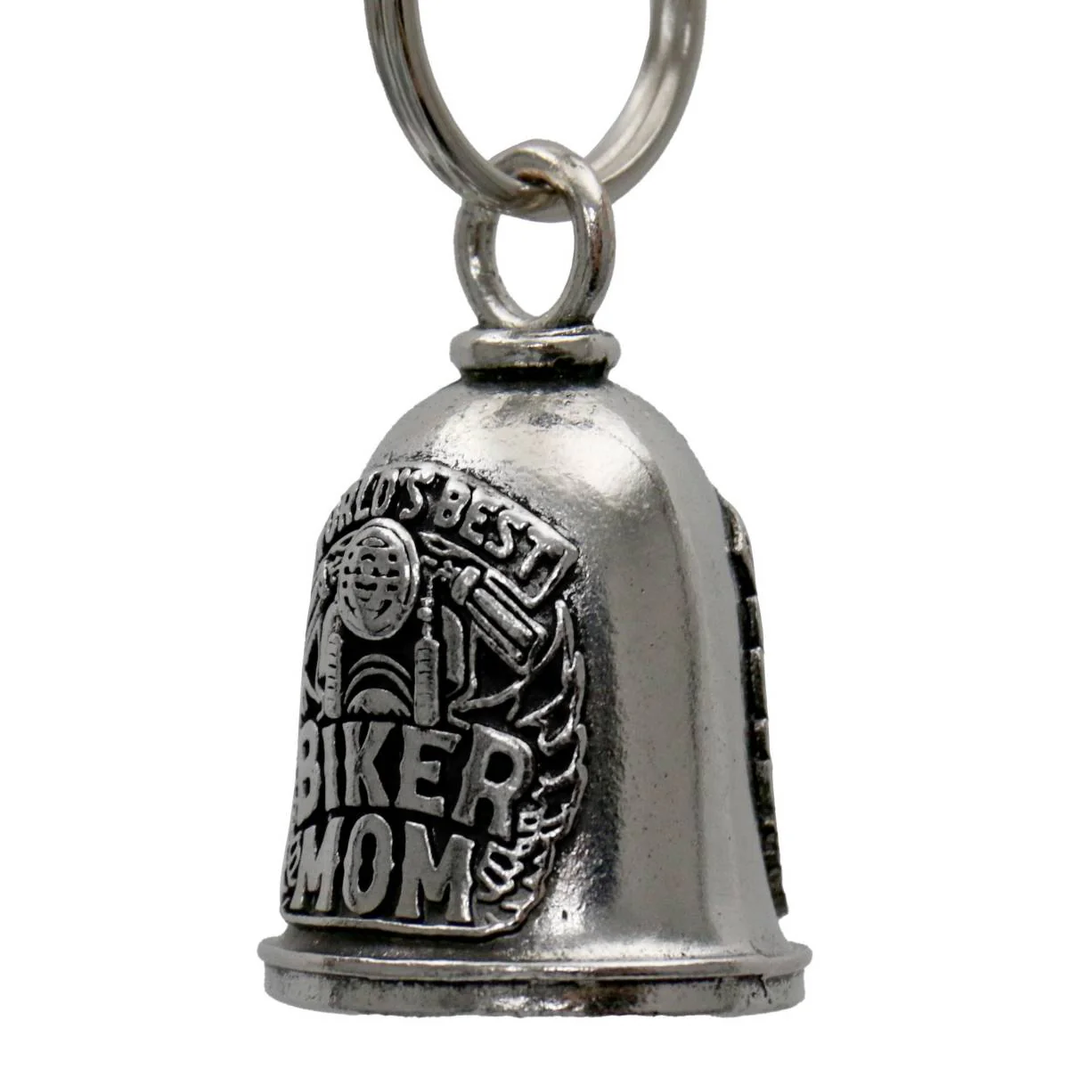 Milwaukee Leather MLB9077 Biker Mom Motorcycle Good Luck Bell w/ Key Ring-Key Chain Accessory for Bikers - Image 2