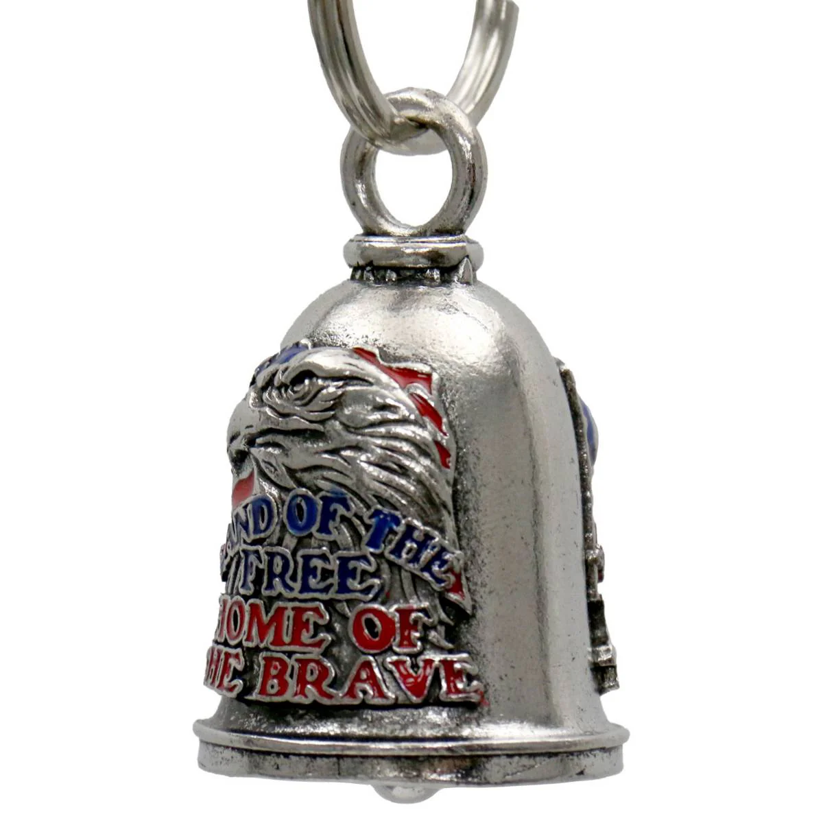 Milwaukee Leather MLB9115 Land of the Free Eagle Motorcycle Good Luck Bell w/ Key Ring-Key Chain Accessory for Bikers - Image 2
