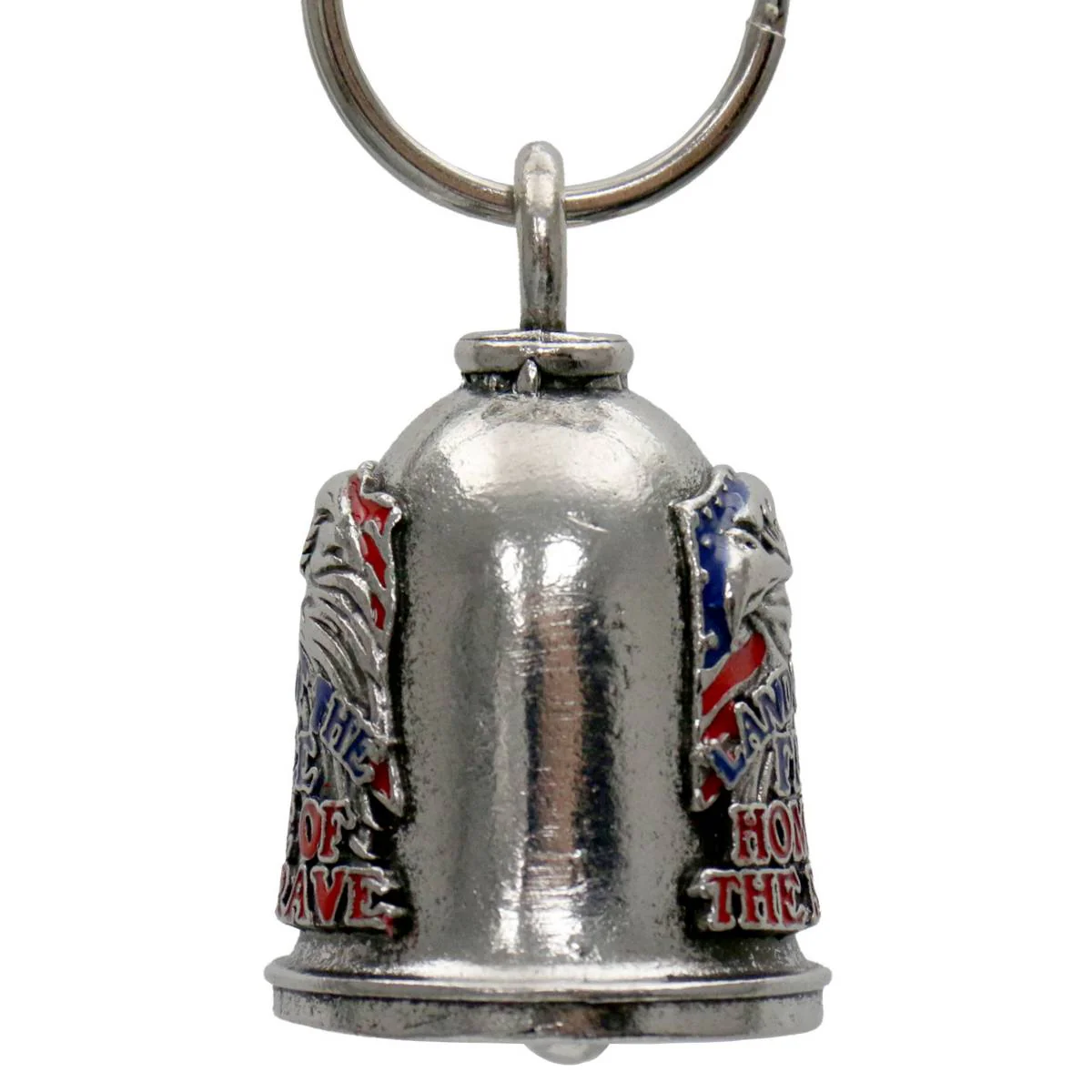 Milwaukee Leather MLB9115 Land of the Free Eagle Motorcycle Good Luck Bell w/ Key Ring-Key Chain Accessory for Bikers - Image 3