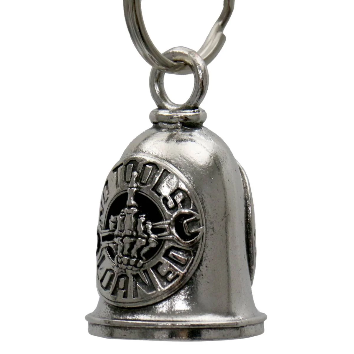 Milwaukee Leather MLB9125 No Tools Loaned Motorcycle Good Luck Bell w/ Key Ring-Key Chain Accessory for Bikers - Image 2