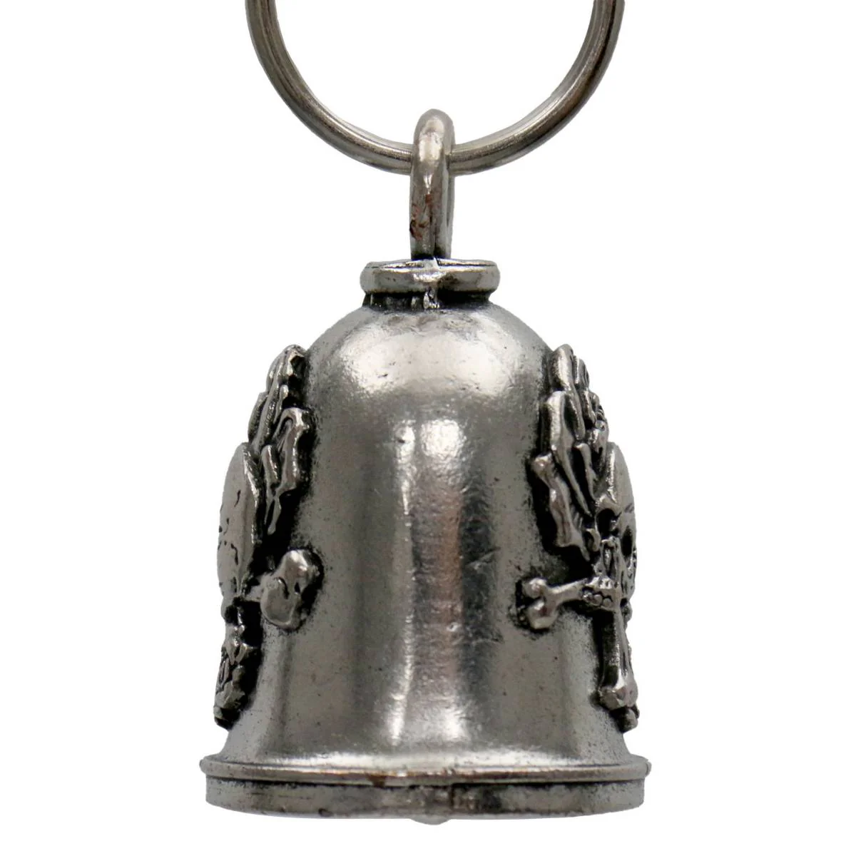 Milwaukee Leather MLB9134 Rose Skull Motorcycle Good Luck Bell w/ Key Ring-Key Chain Accessory for Bikers - Image 3