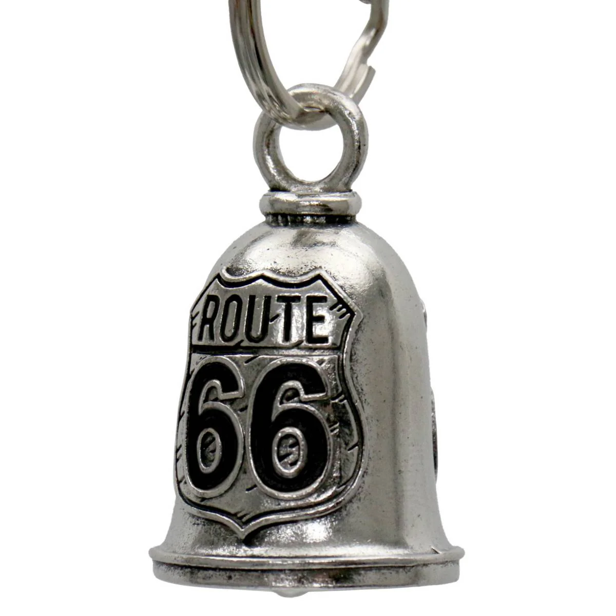 Milwaukee Leather MLB9135 Route 66 Motorcycle Good Luck Bell w/ Key Ring-Key Chain Accessory for Bikers - Image 2