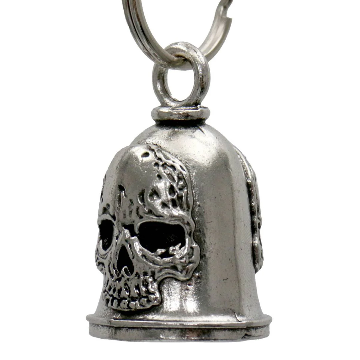 Milwaukee Leather MLB9138 Skull Bell Motorcycle Good Luck Bell w/ Key Ring-Key Chain Accessory for Bikers - Image 2