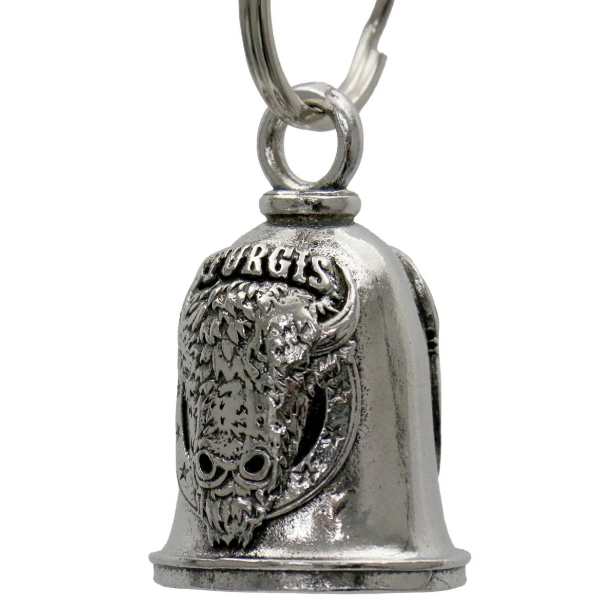 Milwaukee Leather MLB9143 Sturgis Buffalo Motorcycle Good Luck Bell w/ Key Ring-Key Chain Accessory for Bikers - Image 2