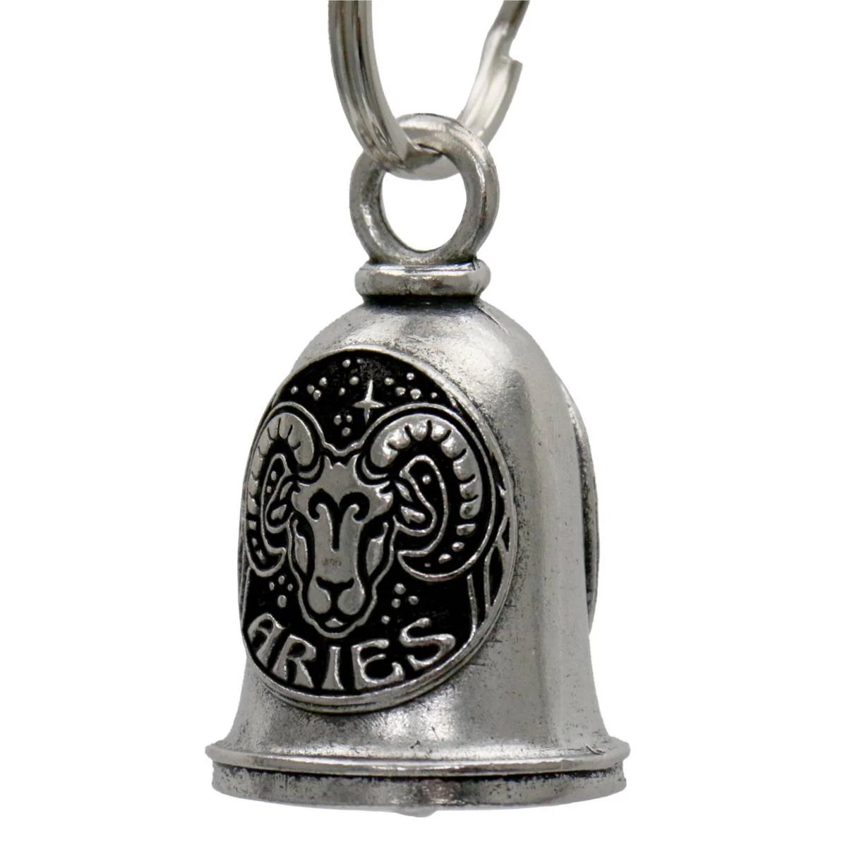 Milwaukee Leather MLB9156 Zodiac Aries Motorcycle Good Luck Bell w/ Key Ring-Key Chain Accessory for Bikers - Image 2