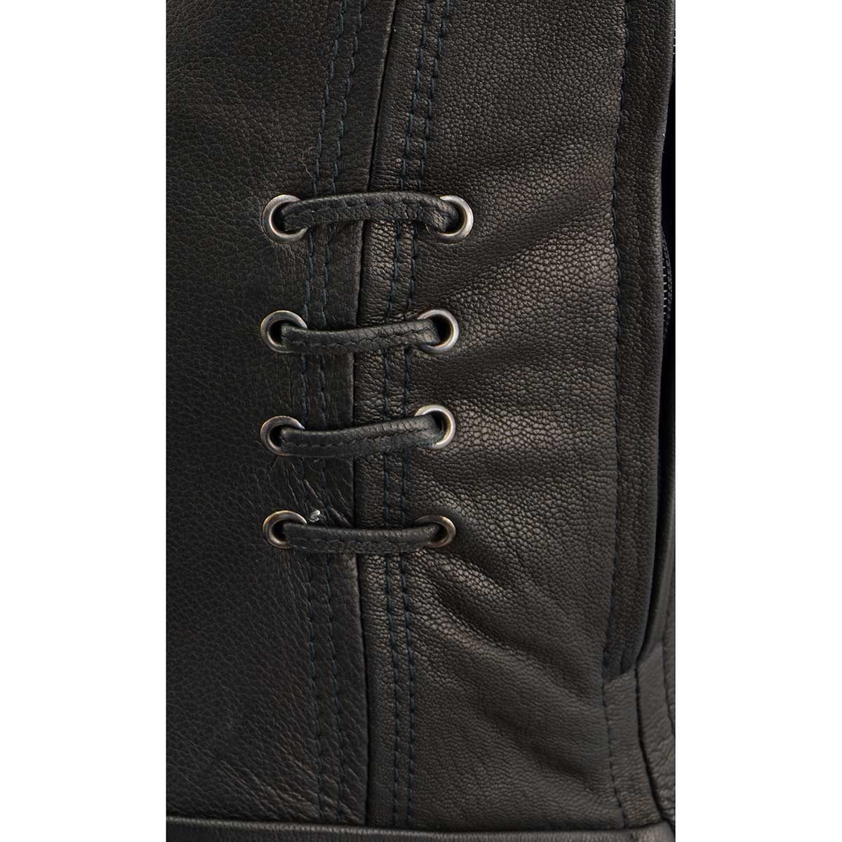 Milwaukee Leather MLL2535 Women's Black Leather Lightweight Scuba Racer Jacket - Image 7