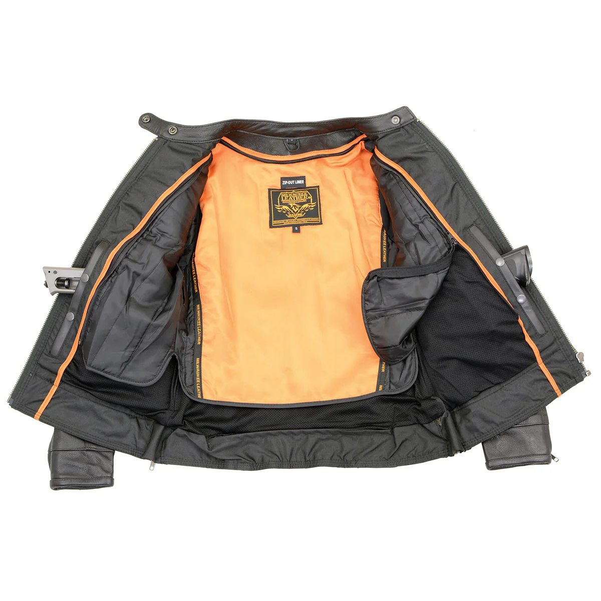 Milwaukee Leather MLL2552 Women's Premium Black Leather Motorcycle Rider Jacket w/ Cool-Tec Leather Treatement - Image 8