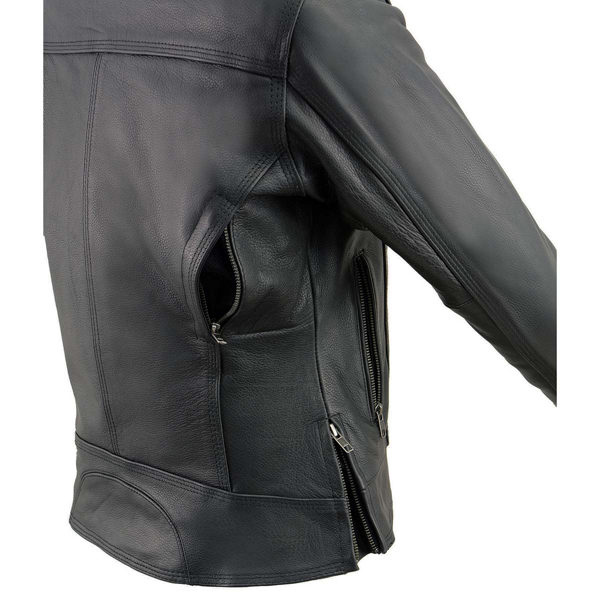 Milwaukee Leather MLL2552 Women's Premium Black Leather Motorcycle Rider Jacket w/ Cool-Tec Leather Treatement - Image 9
