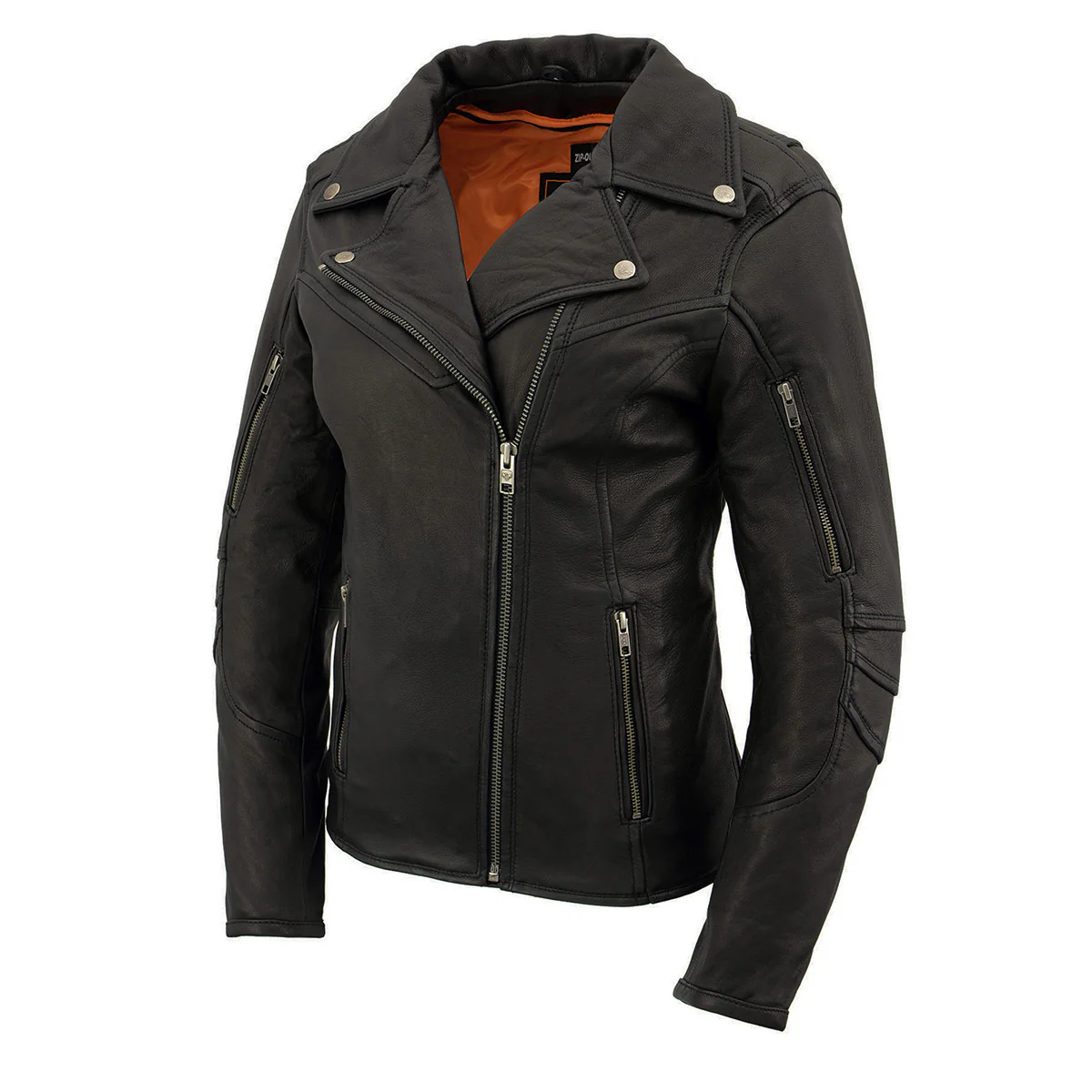 Milwaukee Leather MLL2581 Women's Black 'Classic' Leather Lightweight Long Length Vented Jacket - Image 12