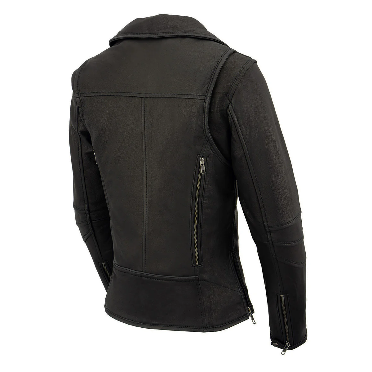 Milwaukee Leather MLL2581 Women's Black 'Classic' Leather Lightweight Long Length Vented Jacket - Image 13